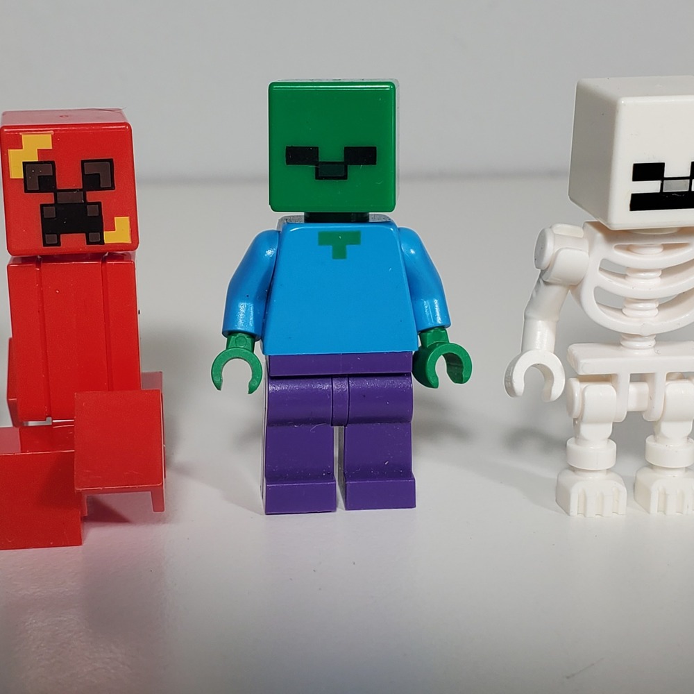 Lego Minecraft Minifigures Lot 5 Figures Exploding Creeper Skeleton Steve Alex - Picture 5 of 6